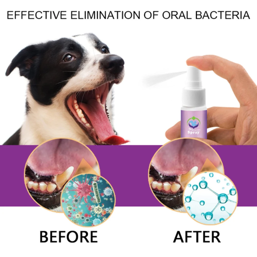

Pet Breath Freshener Spray Dog Teeth Cleaner Dog Cat Oral Healthy Care Pet Dog Supplies Stain Odor Removers Cleaning 30ml/50ml