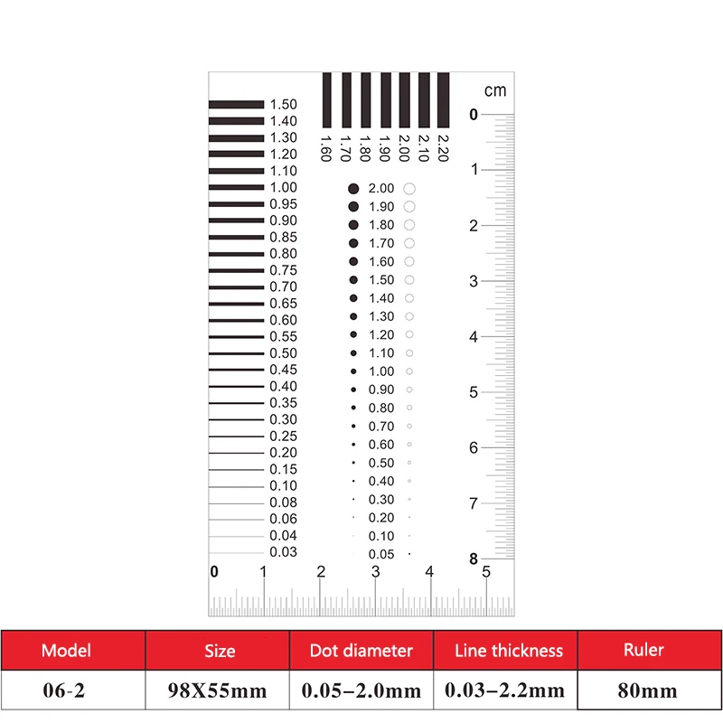 

Высокоточный точечный калибровочный пленочный мягкий линейка стандартная Калибровочная линейка из ПЭТ точечный линейный калибровочный датчик трещины контрастное пятно карта