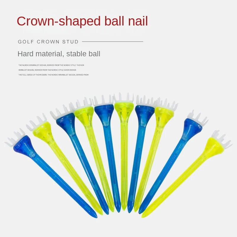 100Pcs Golf Tack Crown Shaped Multicolor Ball Golf Tack Golf Tee Random Color Golf Accessories