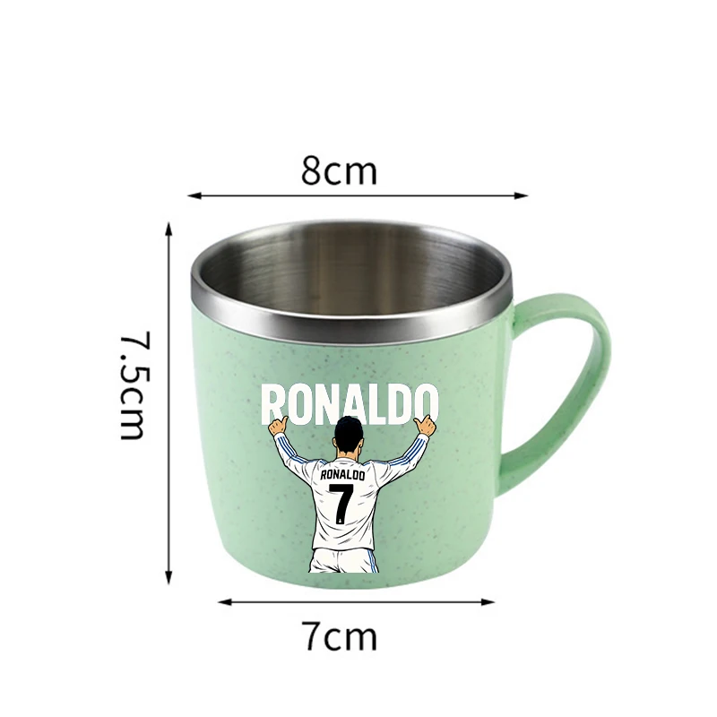 Фото Кружка-термос Cr7 Ronaldo из нержавеющей стали с двойными стенками и ручкой, для кофе, молока, чая, воды, для дома, офиса, в подарок №4