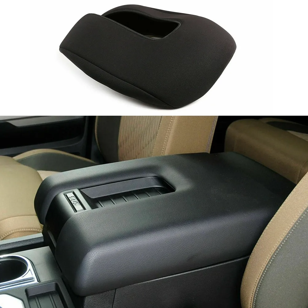 

1pc Black Neoprene Car Central Armrest Pad Auto Center Console Armrest Seat Box Cover Cushion For Toyota For Tundra 2014-2021