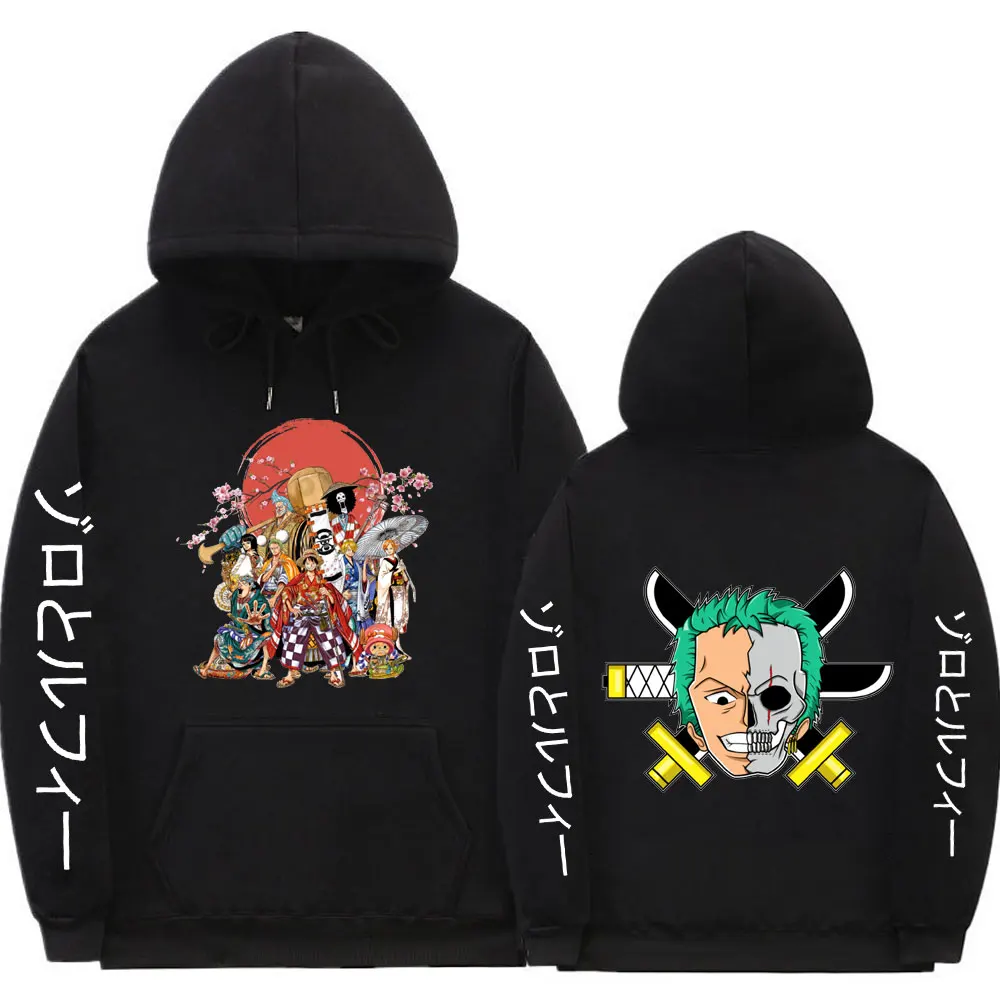 

Anime One Piece Roronoa Zoro Hoodie Mens Fashion Casual Clothing Men Women Harajuku Luffy Pullover Oversized Hoodies Sweatshirts