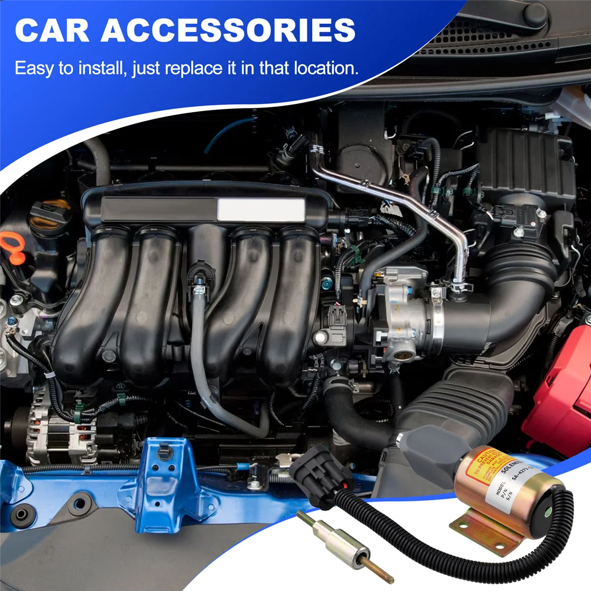 Соленоид отключения подачи топлива 12 В F3HZ-9A594-A SA-4273-12 для электромагнита тяжелого