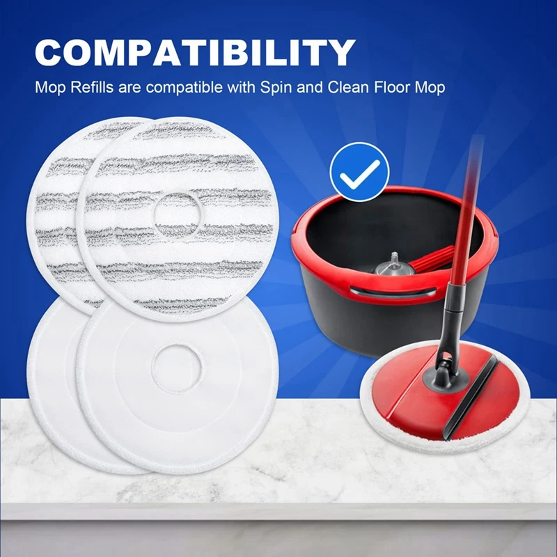 Запасные части для швабры совместимые с Vileda Spin & Clean 161822 Аксессуары швабр