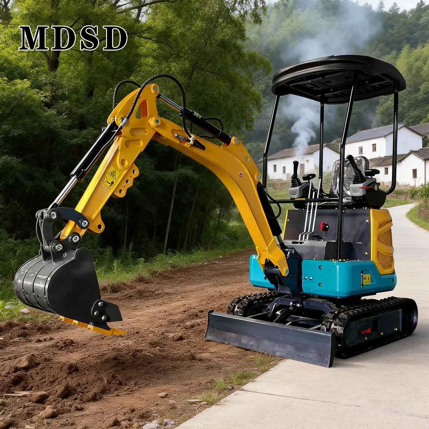 Фото Мини-экскаватор 3 тонны с двигателем Kubota, гидравлический микро-экскаватор для сельского хозяйства и строительства, полный комплект аксессуаров №2