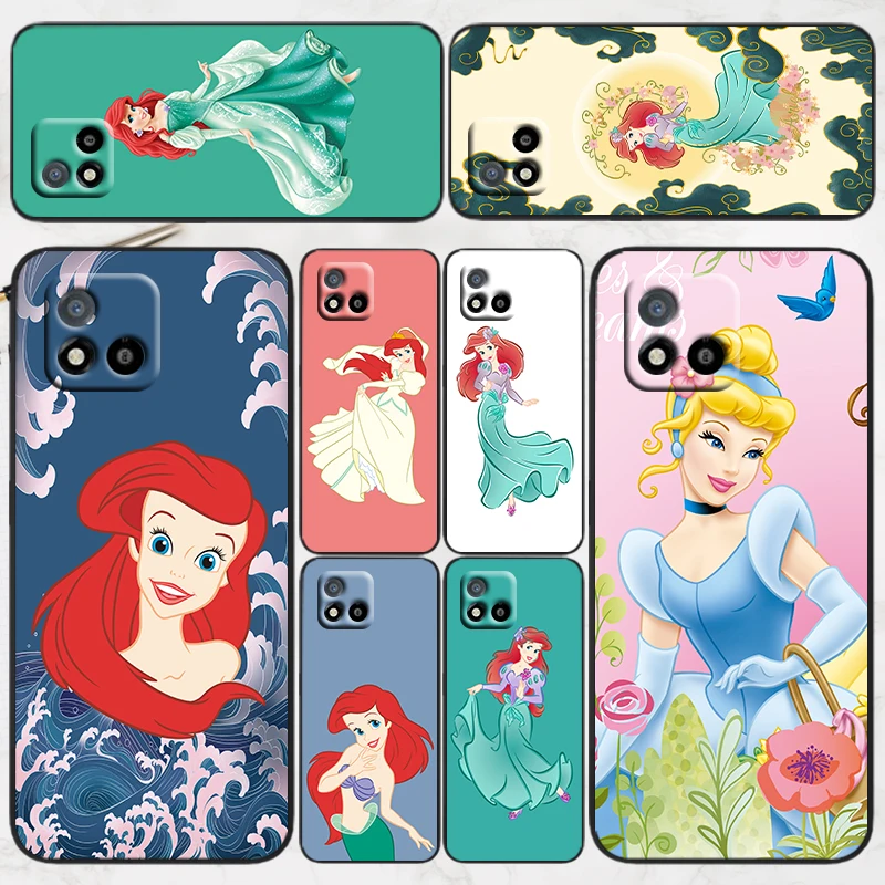 

Disney Mermaid Princess For OPPO Realme Q3S GT Q3 C21Y C20 C21 V15 X7 V3 V5 X50 X3 X2 Q2 C17 C12 C11 Pro 5G Black Phone Case