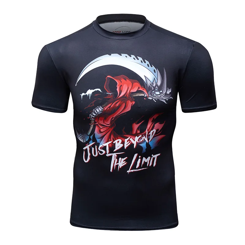 New Sport Shirt Men Short Sleeve Quick Dry Top Solid Crossfit T Shirt Gym Fitness Running Workout Exercise Jerseys Rashgard Man