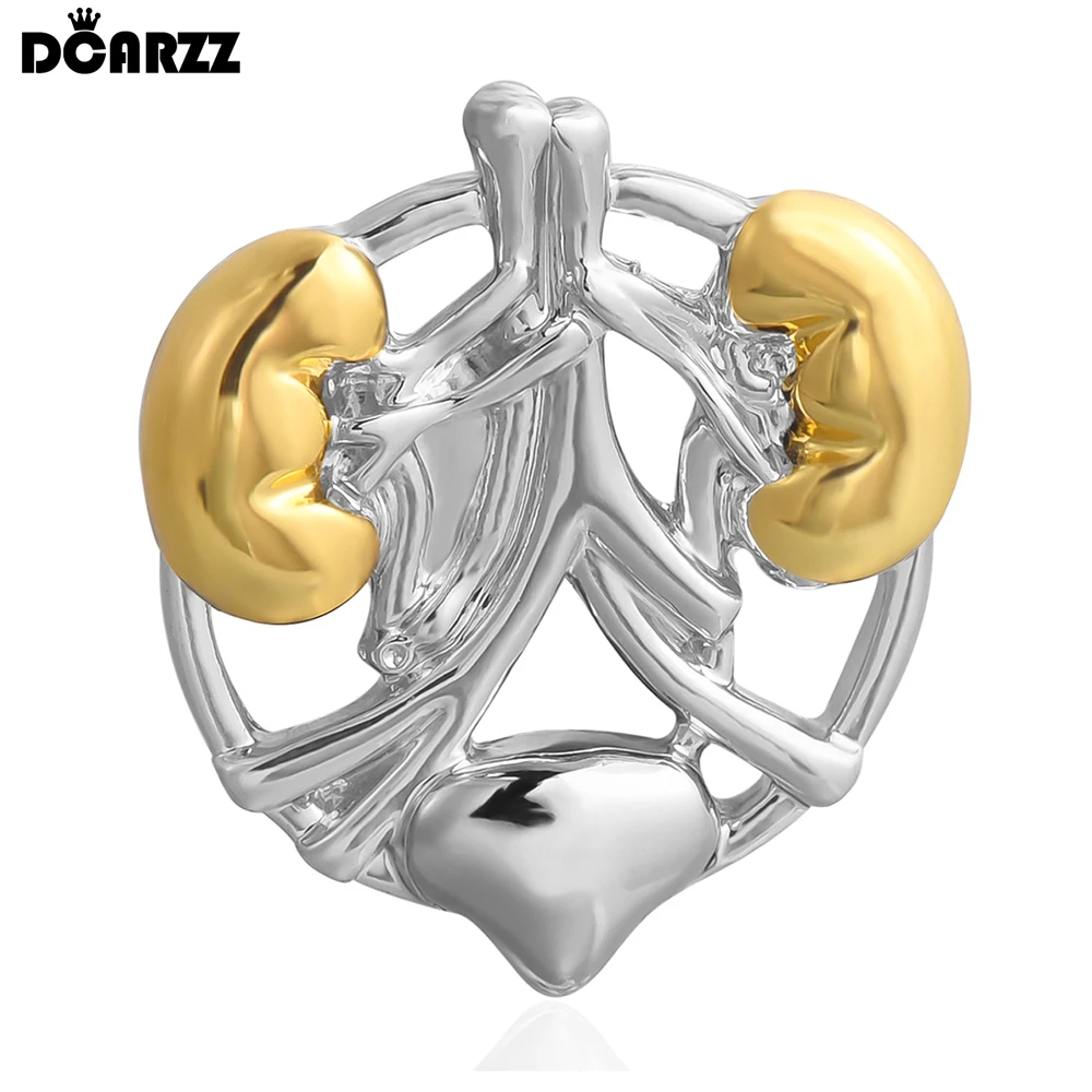 

DCARZZ Medical Urology Kidney Bladder Brooch Pins Luxury Prostate Organ Anatomy Jewelry Lapel Badge for Andrology Doctor Nurse