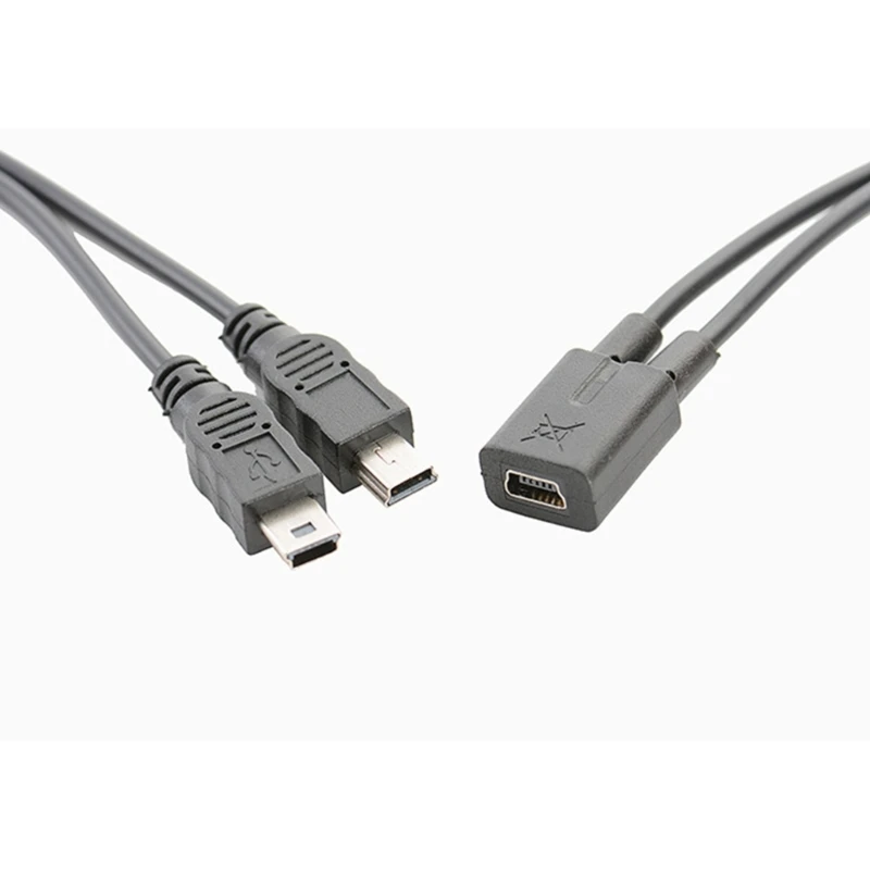 Y1UB USB 2.0 Mini 5-контактный разъем типа мама-папа OTG Power Data Разветвитель кабеля