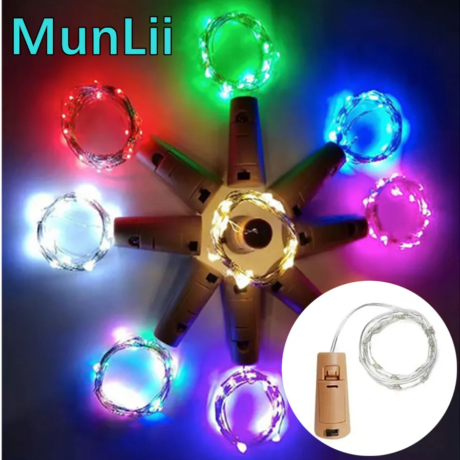 

Bar LED wine bottle cork fairy lights string lights Christmas holiday decoration garland wine bottle copper wire string lights