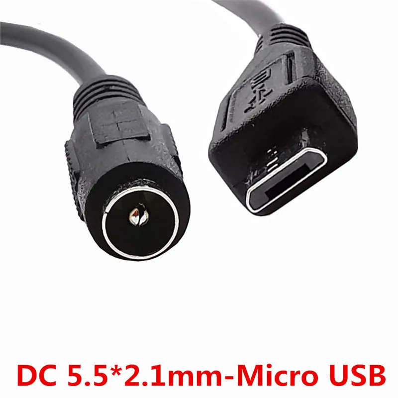 

3A 5.5x 2.1mm /3.5 x 1.35mm female to mini 5P male DC to V8 port 5Pin power adapter cable 22AWG copper