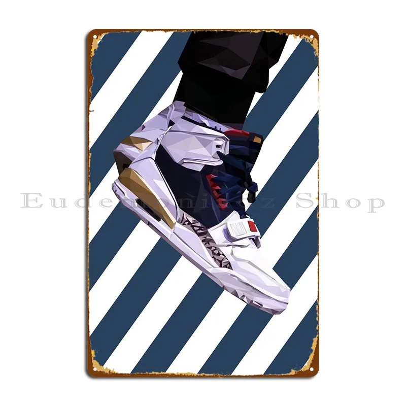 

Fashion Sneaker Metal Plaque Poster Mural Wall Decor Designing Iron Cinema Tin Sign Poster