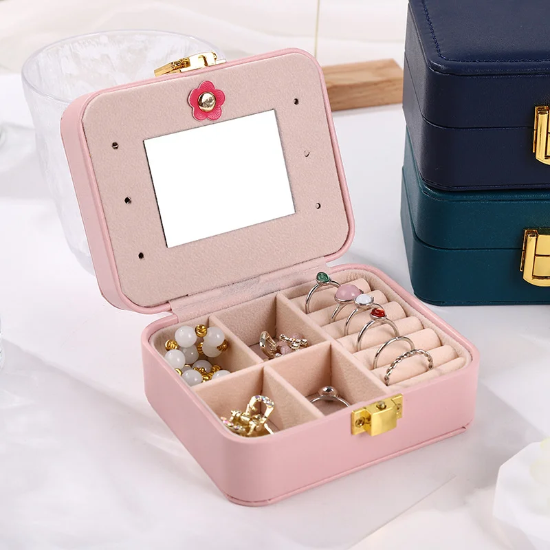Girls Jewelry storage box earrings studs necklaces hand accessories box household small luxury jewelry Packaging & Display box