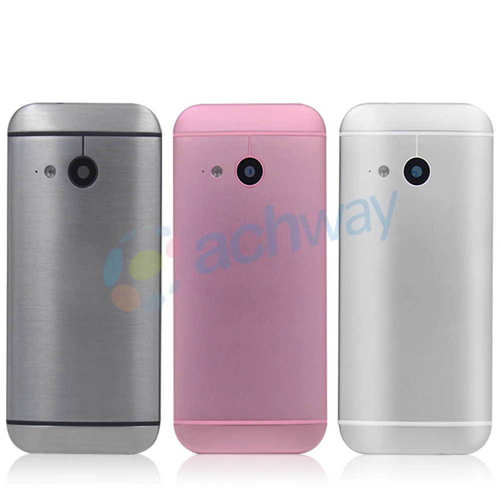Новая Металлическая задняя крышка для HTC One 2 M8, крышка аккумулятора,  задняя крышка корпуса, 5,0 дюйма, M8 мини-аккумулятор с кнопками питания и  громкости | AliExpress