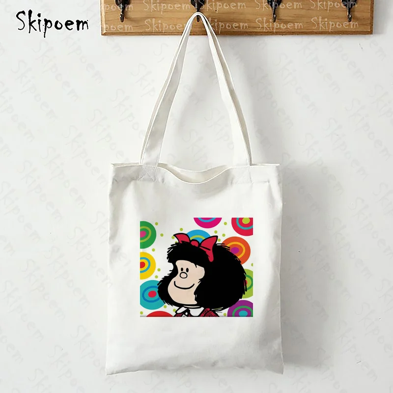 

Handbags Mafalda Sell Well Shoulder Canvas Shopping Tote Bag Cartoon Aesthetic Large Capacity Harajuku Kawaii Shopper Bag