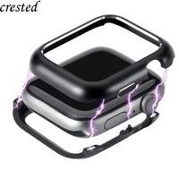 magnetic cover for apple watch case 44mm40mm 42mm38mm stainless steel bumper protector iwatch series 5 4 3 6 se accessories