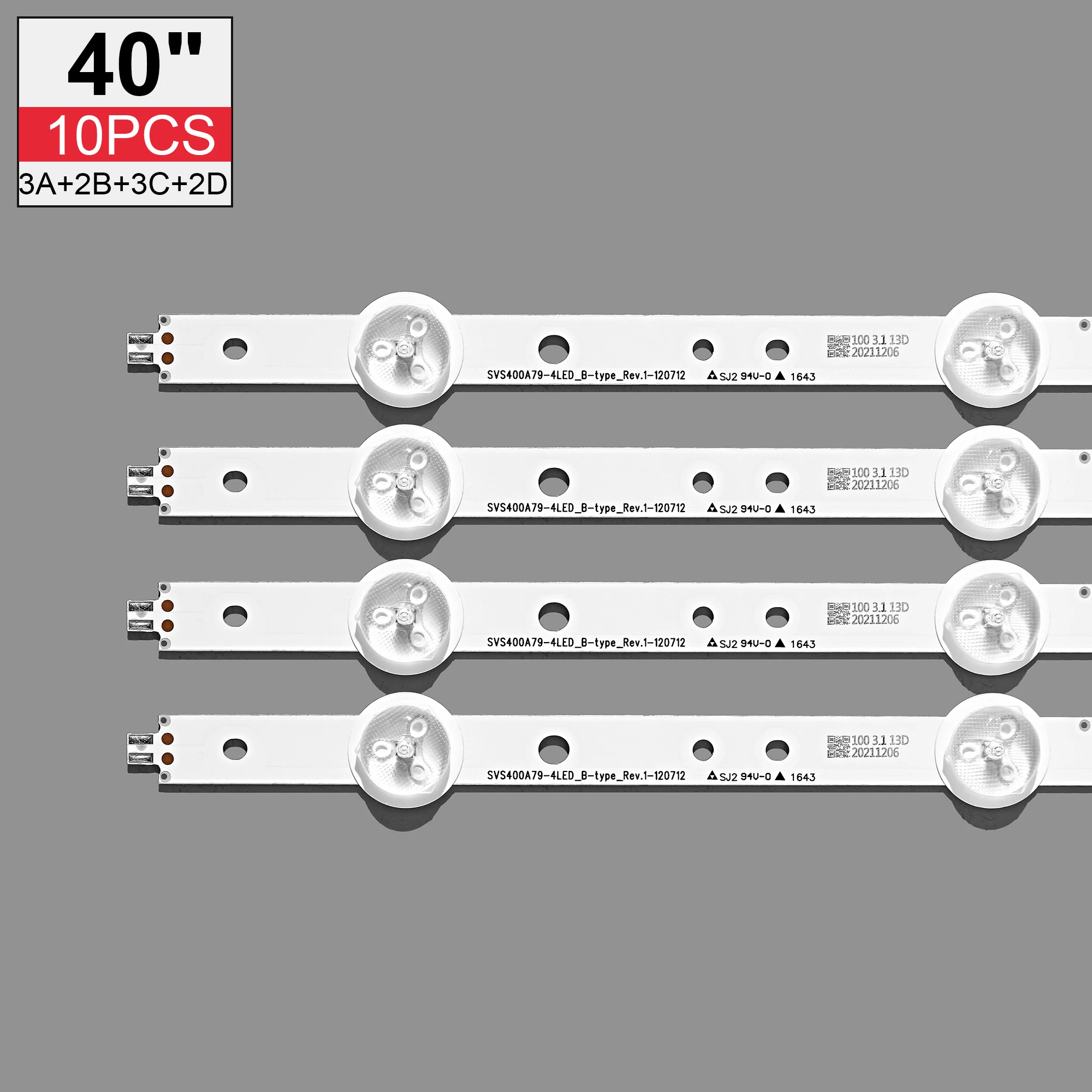 LED backlight  4/5lamp  for Samsung 40inch TV SVS400A73 40D1333B 40L1333B 40PFL3208T LTA400HM23 SVS400A79 40PFL3108T/60