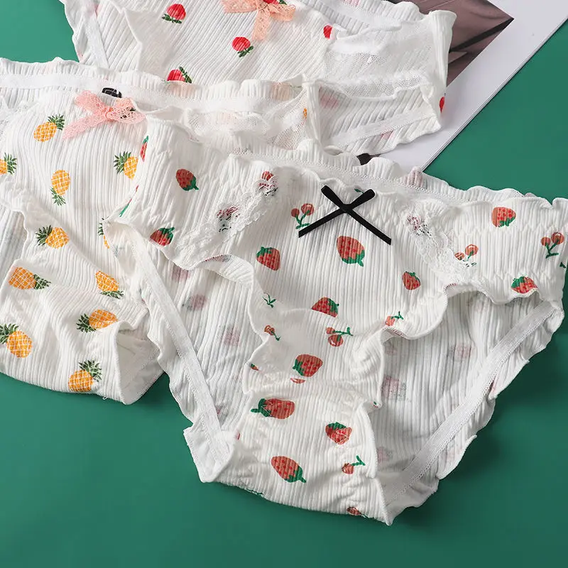 Cute Couple Underwear Set Men Boxer Shorts Loli Lace Panties Thread Cotton Panty Panties Cozy Lingerie Lovers Underwear Lingerie