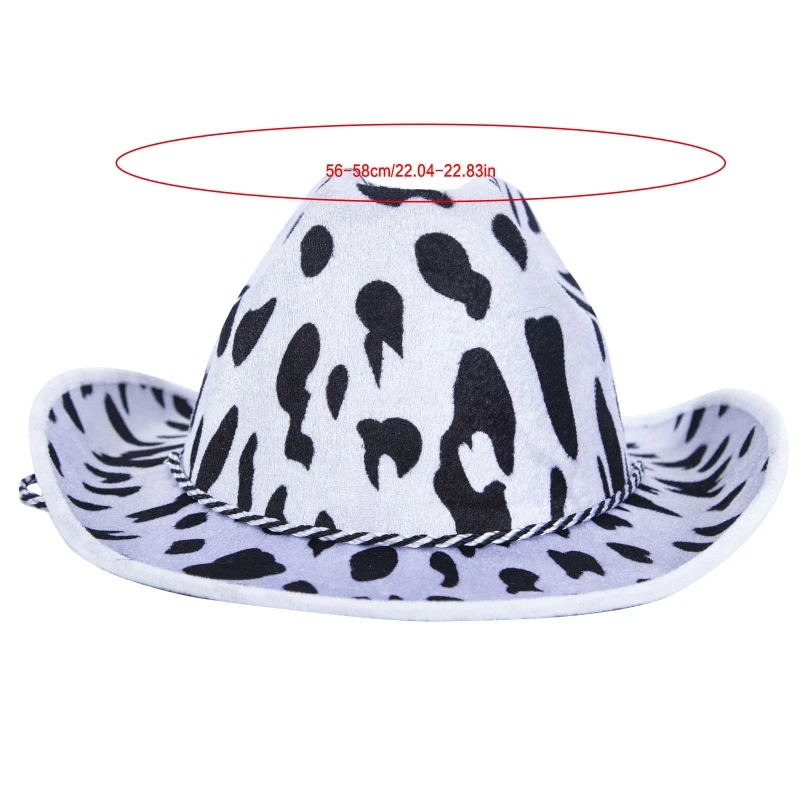Cow Print Cowboy Hat Western Cowgirl Hats Women Bachelorette Party Hats Funny images - 6
