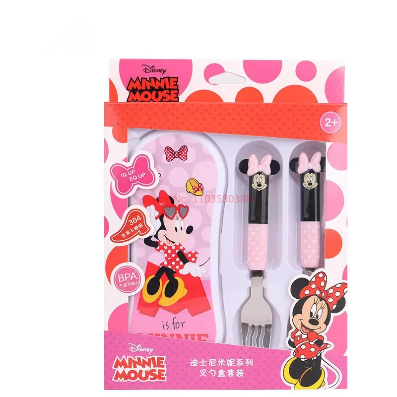 Новинка детская посуда Disney с Микки и Минни ложка тренировочная из нержавеющей