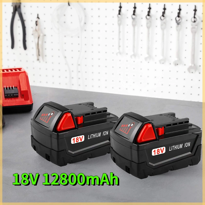 

2022 100% original for Milwaukee XC M18 m18b 18V 12800mah lithium ion 12.8ah Battery + charger cordless tools