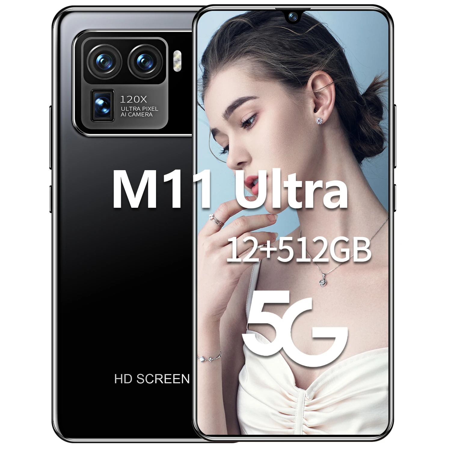 

New M11 Ultra 6.7 Inch Screen 12GB RAM 512GB ROM Unlocked Dual SIM Android Cellphone Mobilephone Celulares Baratos Envio Gratis