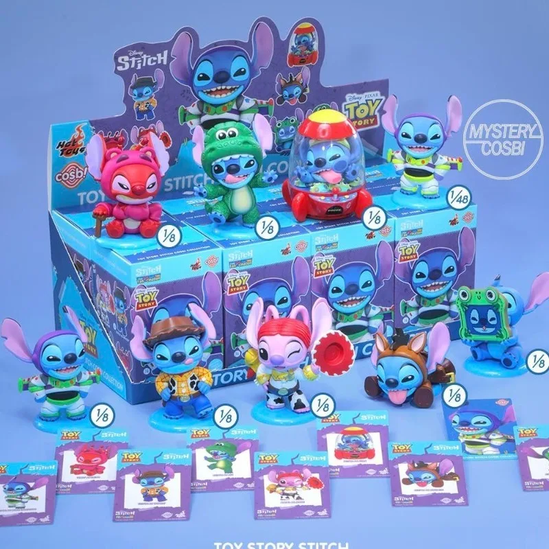 Фото Новая оригинальная серия Hot Toys Stitch Mania: коллекционная мини-фигурка Стич из Toy Story в закрытой коробке, таинственная коробка Cosbi, настольное украшение Cosbi №1