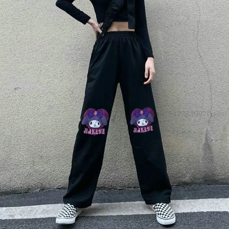 

Брюки женские летние с широкими штанинами, в стиле Харадзюку