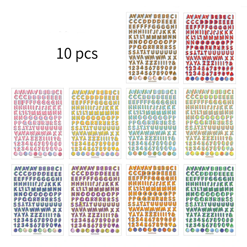 

Ретро наклейки 3D алфавит и цифры