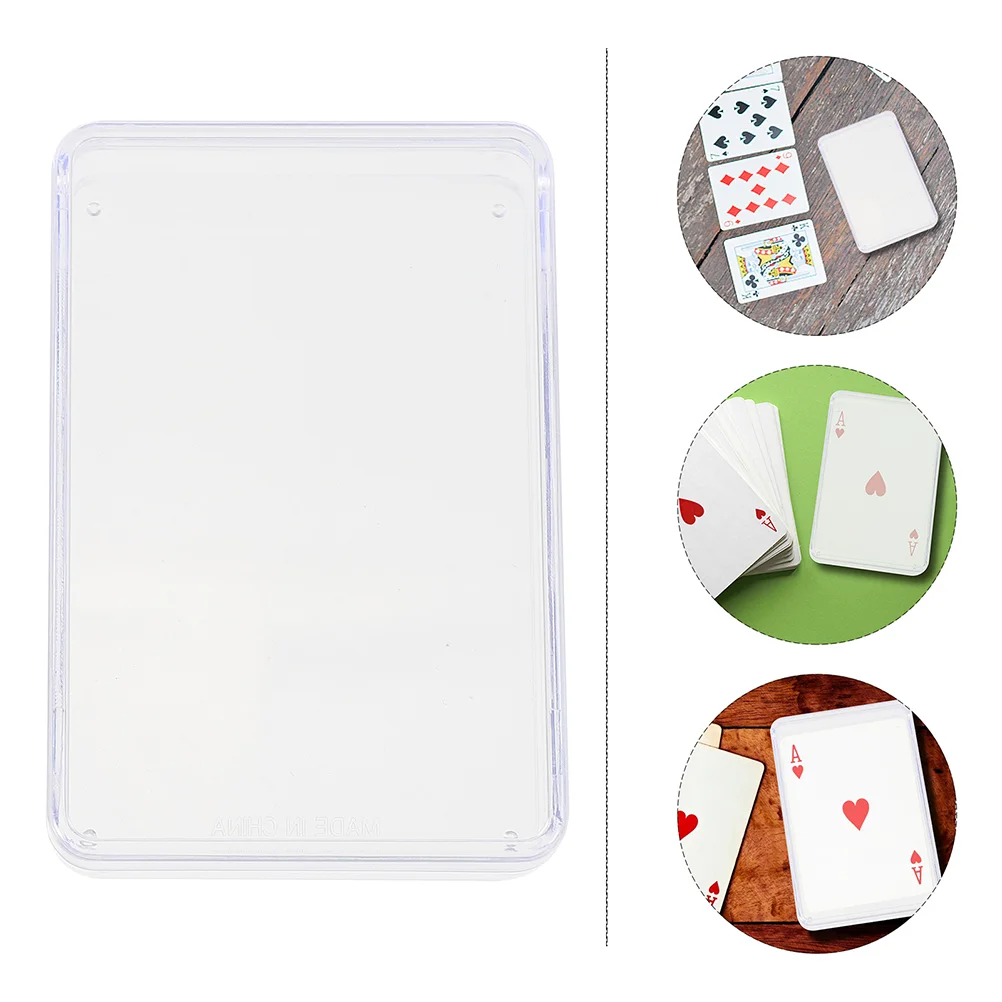 

6pcs Transparent Poker Cards Boxes Plastic Empty Portable Game Cards Boxes