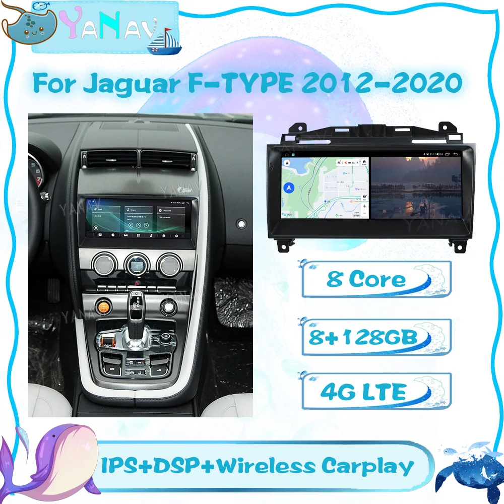 

Автомобильный мультимедийный плеер на Android для Jaguar F-TYPE 2012-2020, автомобильное радио, стерео, GPS-навигация, 4G LTE, беспроводное устройство Carplay 2 Din