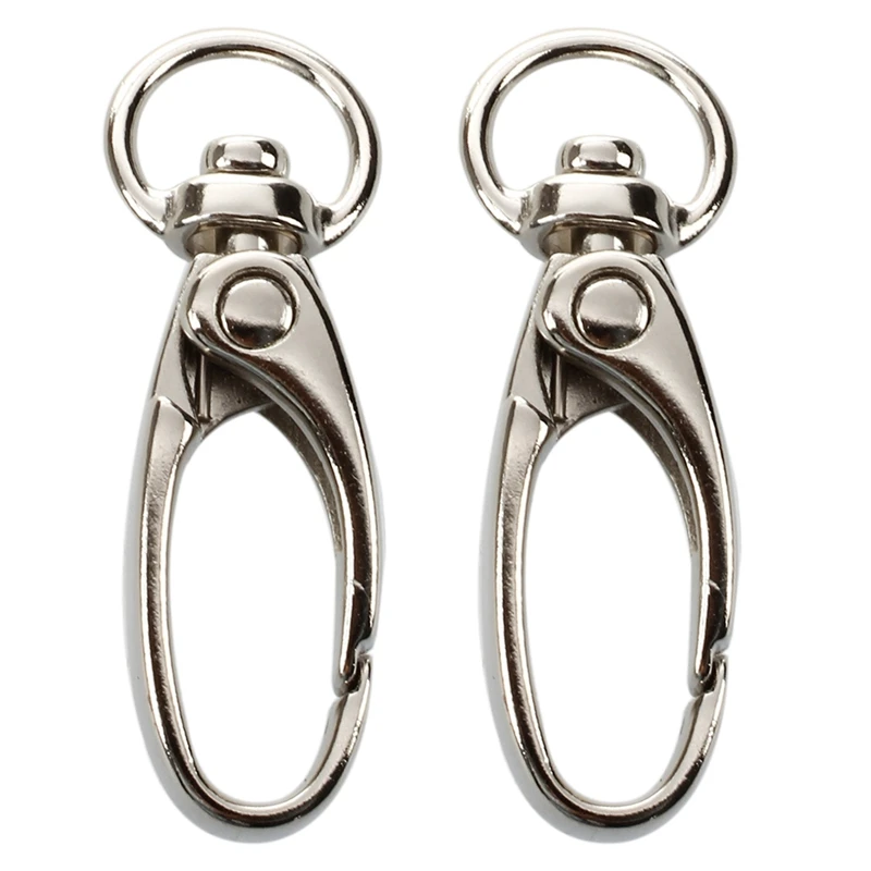 

20 Pcs D Swivel Trigger Clips Hooks Metal Key Ring Lobster Clasps