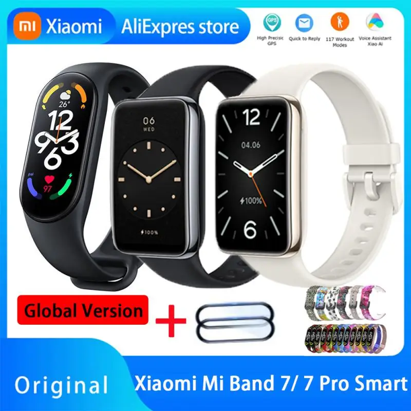 

Смарт-браслет Xiaomi Mi Band 7, 6 цветов, с AMOLED экраном
