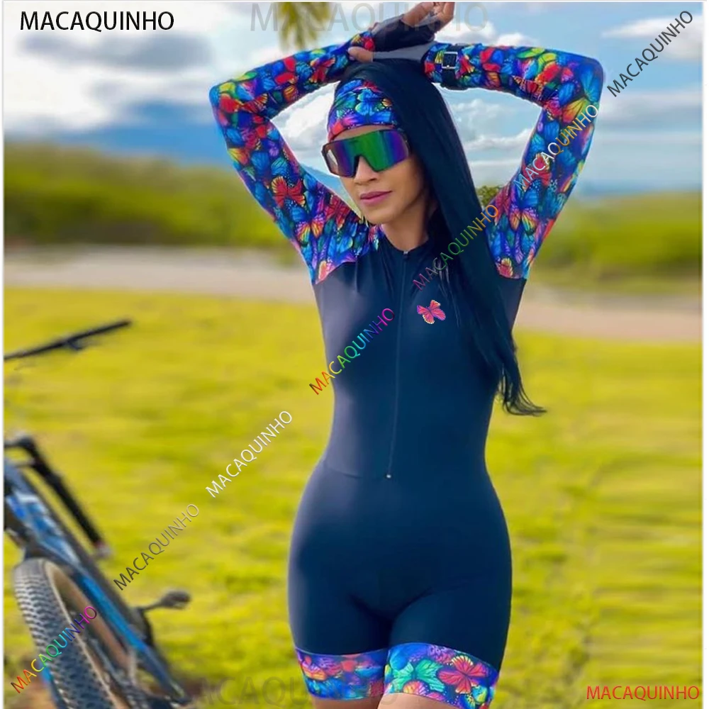 Велосипедный комбинезон с бабочками женский летний велосипедный костюм длинным