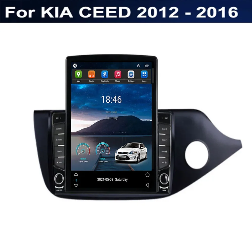 Автомагнитола для KIA CEED 2012-2016 мультимедийный видеоплеер 2DIN на Android 13 с GPS DSP и RDS