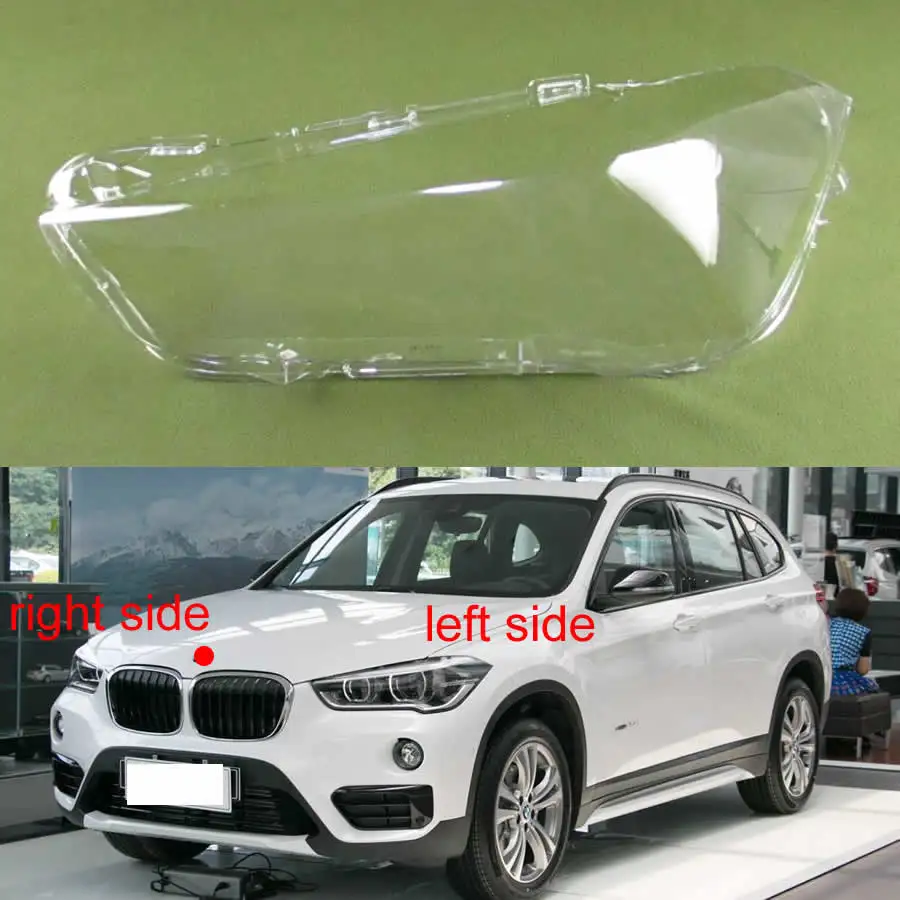 For BMW X1 2015 2016 2017 2018 Transparent Headlamp Cover Headlight Mask Lampshade Lamp Shell Plexiglass Replace Original Lens