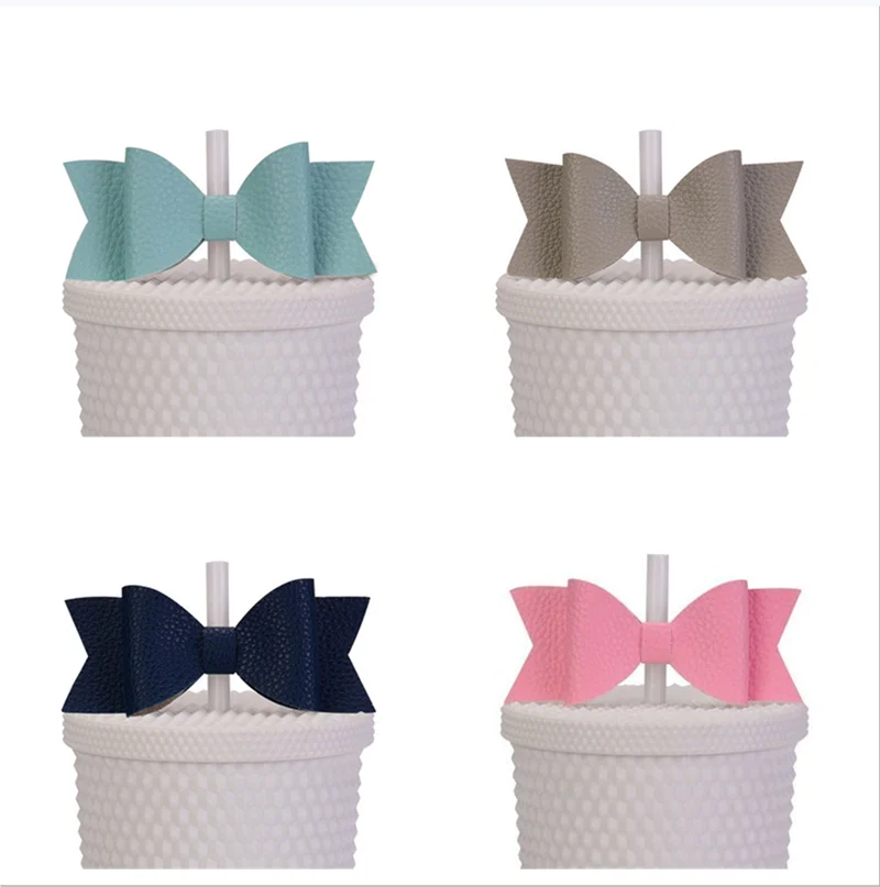 Женская кружка соломенная стеклянная украшение в виде галстука-бабочки чашка