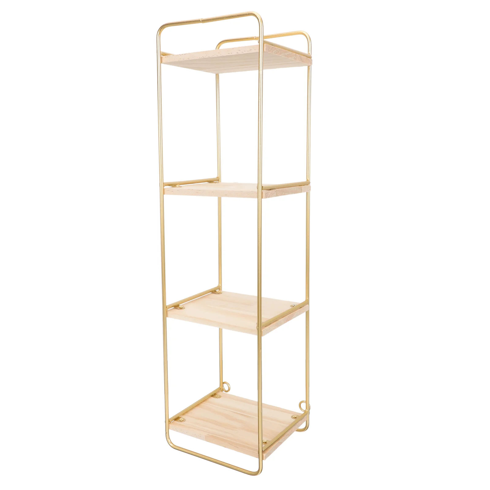 

Decorative Hanging Shelf Metal Frame Gold Holder Punch Free Shelf Wall Rack