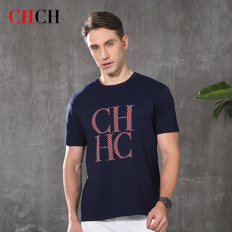 CHCH Fashion Classic Spring Smmer Man Basic Urban Blouses 2022 Short Sleeve Top Men Tee T-shirt Clothes