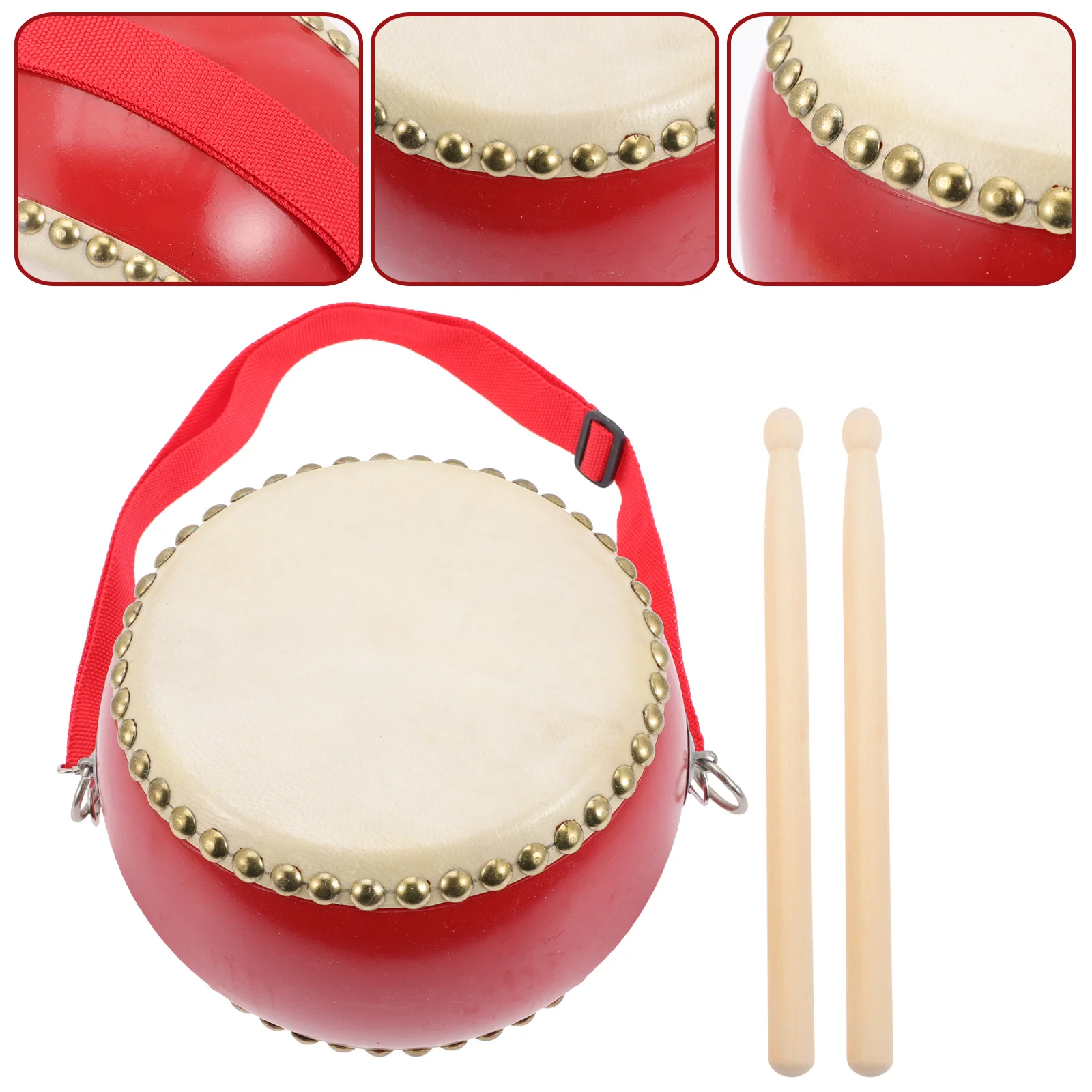 

Drum Kids Toy Musical Toys Set Wooden Hand Instruments Baby Percussion Toddler Instrument Wood Early Educational Music Pretend
