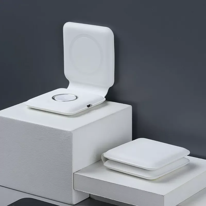 

2 In 1 Foldable Wireless Charger 13 11 12 Pro Max Portable Wireless Charger Watch/AirPod 3