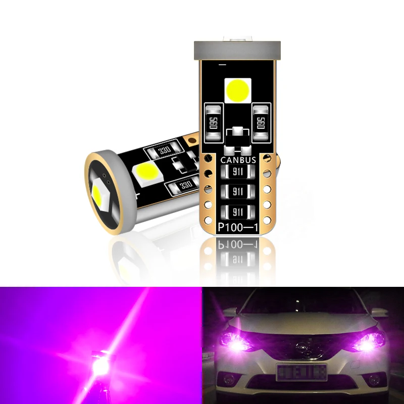 

STELLA 2 шт. canbus LED T10 w5w зеленый, фиолетовый, розовый, белый, красный, янтарный, синий, хрустально-синий габаритный светильник/лампа для чтения/дверной лампы/DRL
