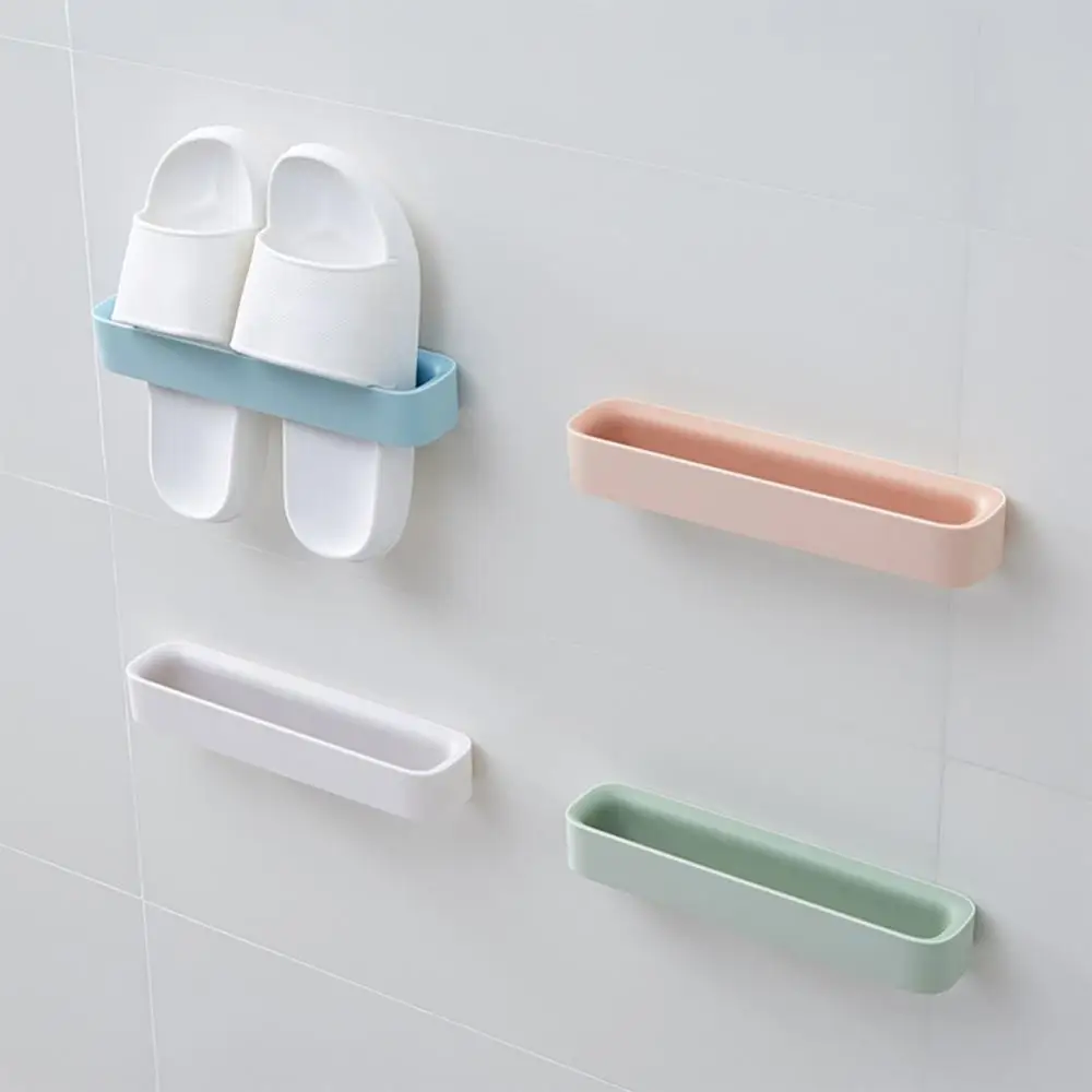 

Bathroom Wall-Mounted Seamless Stickers Shoes Organizer Rack Storage Holder