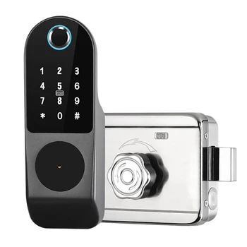 Tuya App Smart Lock Fingerprint Lock Waterproof Security Home Lock Digital Password RFID Keyless Entry Door Lock