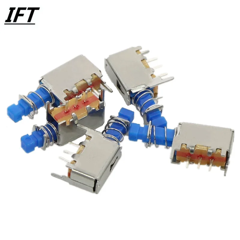 

10 шт. Самоблокирующийся переключатель питания синего цвета DC 12В
