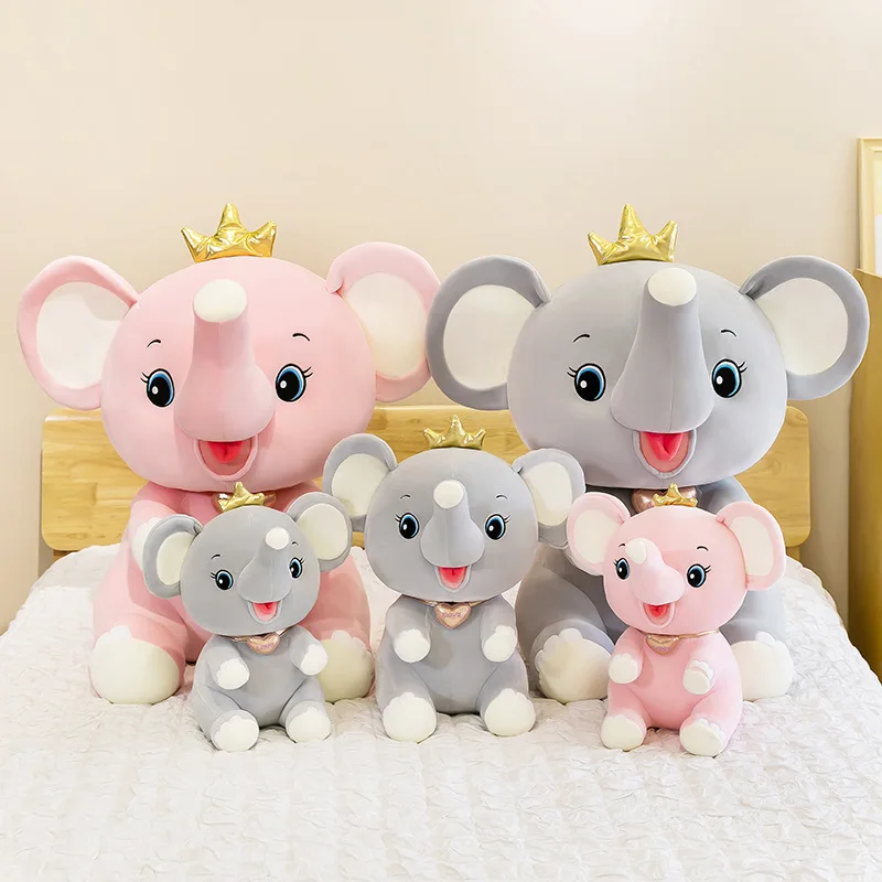 

35cm Elephant Cute Plush Dolls Baby Cute Animal Soft Cotton Stuffed Soft Toys Sleeping Mate Gift Boy Girl Kids Toy Kawaii