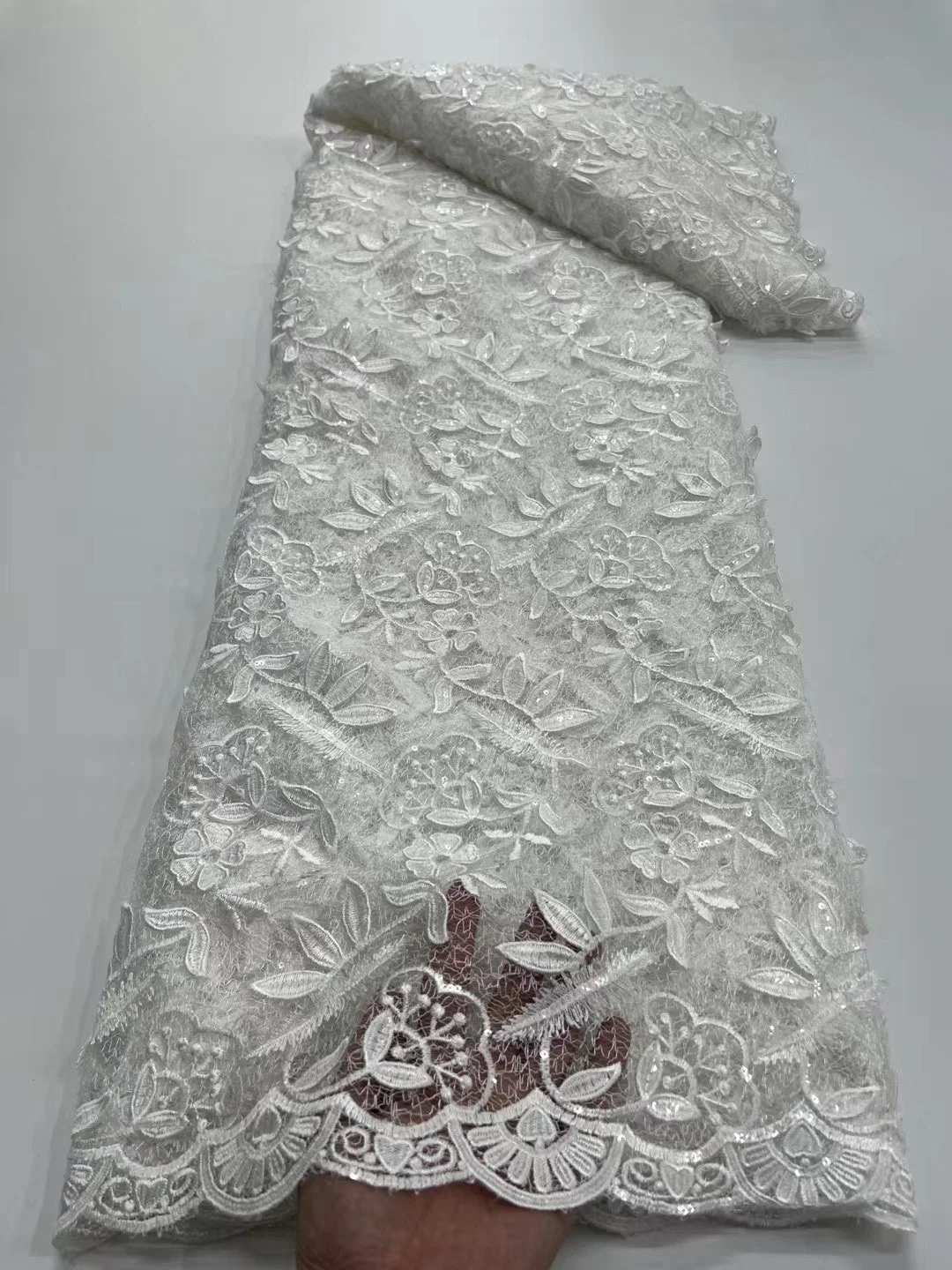 Африканский молочный шелковый шнур кружевная ткань Водорастворимая нигерийский