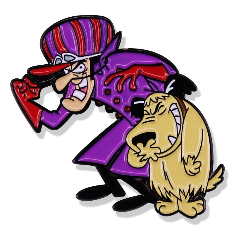 

Dick Dastardly and Mutley Enamel Pin Cartoon Brooch Anime Badge Lapel Pins for Backpack