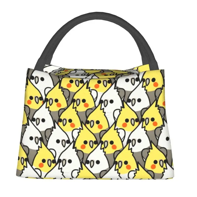 

Изготовленные на заказ сумки для ланча с изображением попугаев и птиц, Женский теплоизолированный Ланч-бокс для офиса и путешествий