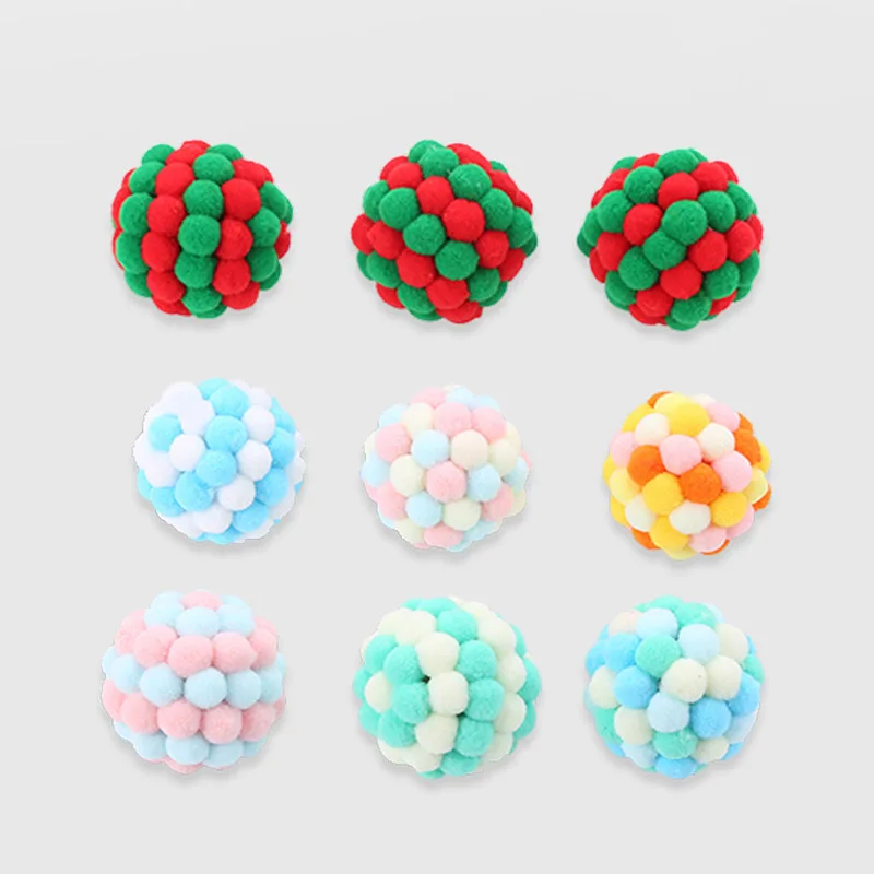 

Самовозбуждающий мяч 5,5 см, цветные метательные игрушки, плюшевые Смешные фотообои с колокольчиком, товары для домашних животных